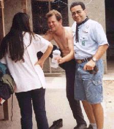 Fernanda (62), Marcelo Coimbra e eu num momento de descontrao na sede do 62GE Villagran Cabrita, em 2000