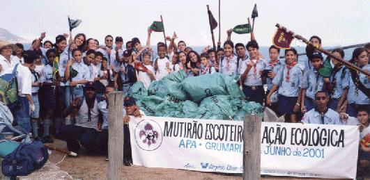 Minha ultima atividade como Coordenador de rea, o Mutiro Nacional de Ao Ecolgica, na APA do Grumari